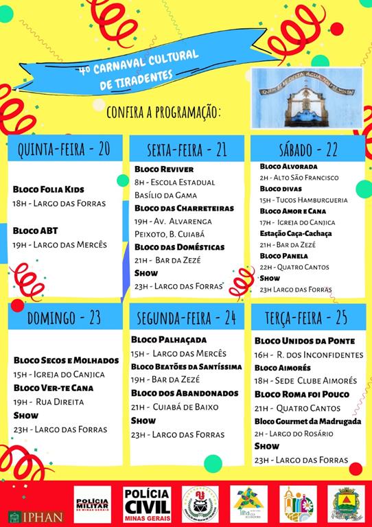 Programação Carnaval
