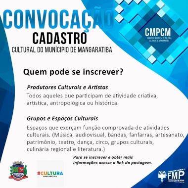 Inscri&ccedil;&otilde;es prorrogadas em Mangaratiba: Cadastro de Cultura pode ser realizado at&eacute; 07/09
