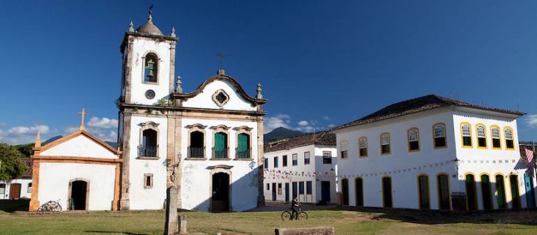 A famosa Igreja de Santa Rita de Cássia em Paraty.