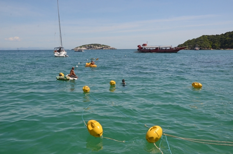 Demarcação do Parque dos Corais na Praia de João Fernandes em Búzios