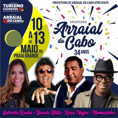Arraial do Cabo comemorou seus 34 anos de emancipa&ccedil;&atilde;o em grande estilo! Muitos shows nas areias de Praia Grande