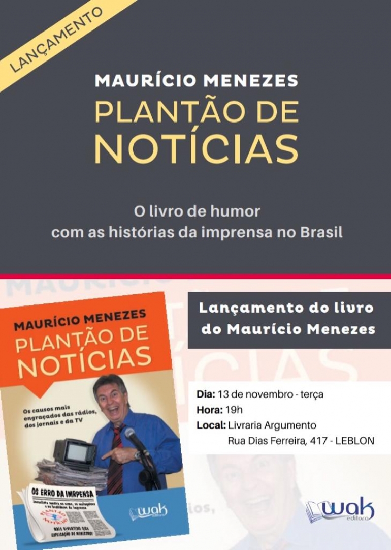 Do teatro para as livrarias: Maurício Menezes lança seu primeiro livro