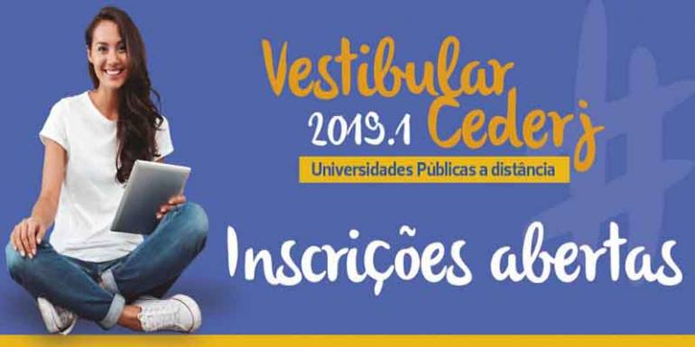 Vestibular Cederj oferece mais de 7,6 mil vagas em cursos gratuitos de graduação a distância