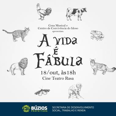 Grupo de Teatro de B&uacute;zios une jovens e idosos para apresentar &ldquo;A Vida &eacute; F&aacute;bula&rdquo;