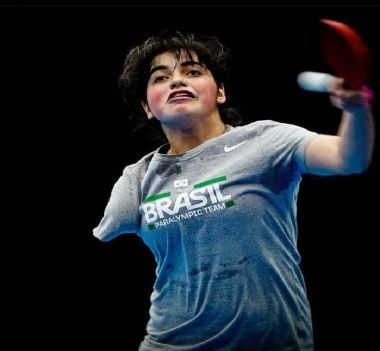 Bruna Costa Alexandre &eacute; uma mesatenista paral&iacute;mpica brasileira