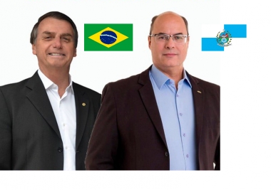 Jair Messias Bolsonaro e Wilson Jos&eacute; Witzel - Presidente do Brasil e Governador do estado do Rio de Janeiro respectivamente