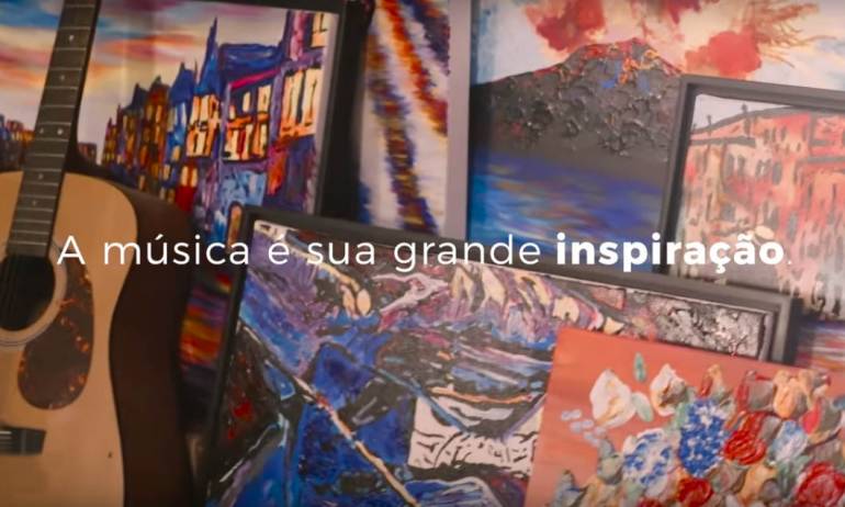 música em obra de arte no Rock in Rio