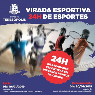 Virada Esportiva: Teres&oacute;polis divulga hor&aacute;rios e locais dos eventos
