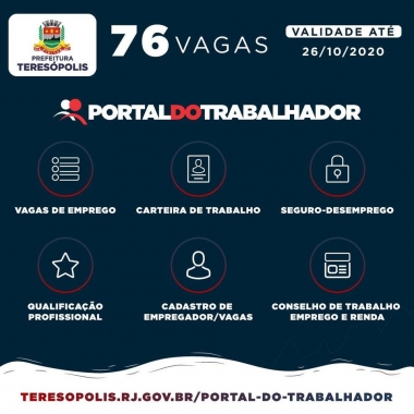 SINE Teres&oacute;polis oferece 76 vagas de emprego. Conhe&ccedil;a as vagas