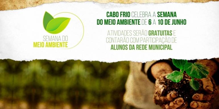 Cabo Frio celebra a Semana do Meio Ambiente de 6 a 10 de junho